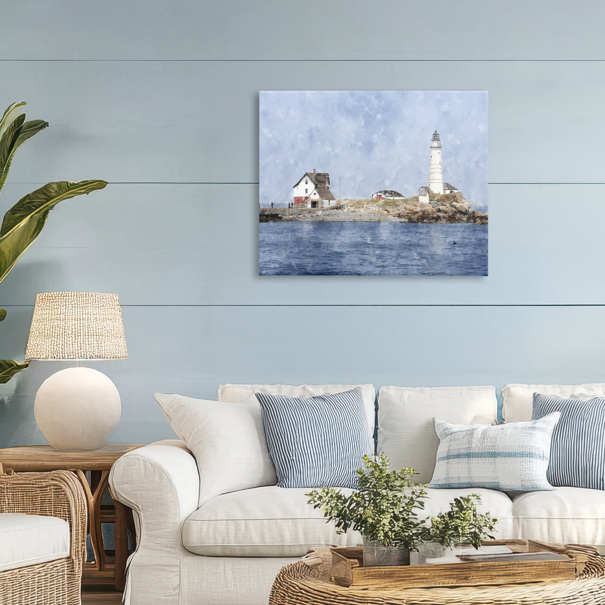 Stupell Industries Picturesque Lighthouse Island Canvas Wall Art, design by Kim Curinga