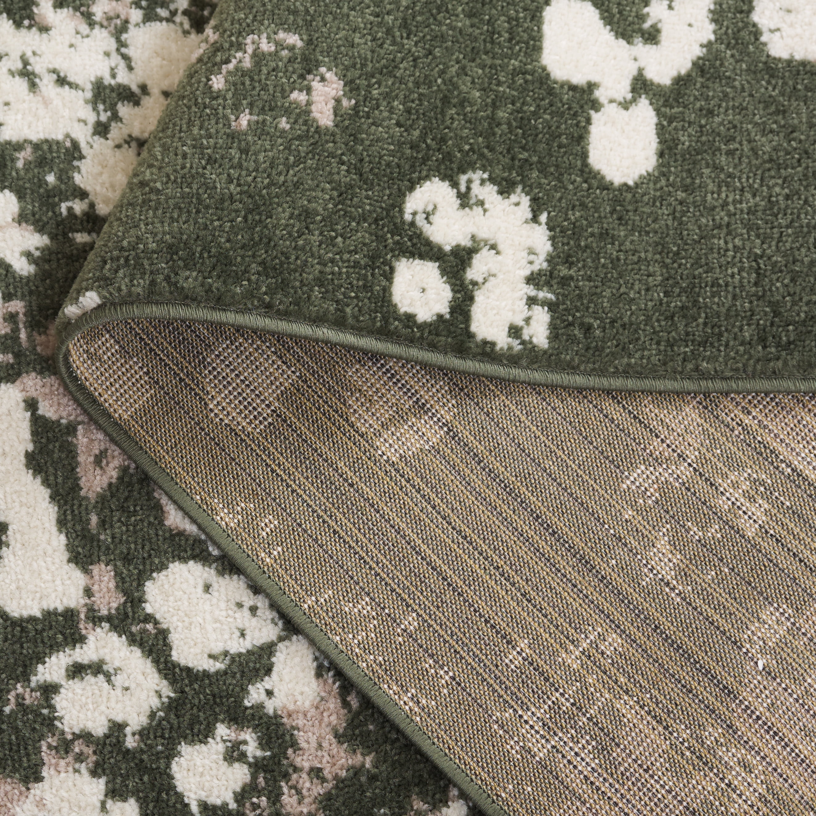 SAFAVIEH Adirondack Jermaine Abstract Area Rug, Dark Green/Ivory, 6' x 9'