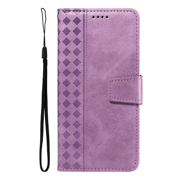 TECH CIRCLE Classic PU Leather Flip Wallet Case for Google Pixel 7A (6.1", 2023), with 3 Card Slots, Cash Pocket, Stand Function, Detachable Wrist Strap, Shockproof Protective Cover, Purple