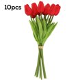 thumbnail image 1 of Flores artificiales para el hogar, oficina, simulación, decoración floral, banquete de boda, adorno de flores falsas, rojo 10 Piezas Advancent HA9005-02B, 1 of 6