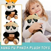 Yubatuo Kung Fu Panda Plush Toy, Cute Panda Stuffed Animals Doll, Film Roles Soft Plush Cartoon Style Panda Plushies Toys for Kids Birthday Christmas Gifts