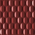 thumbnail image 1 of Ahgly Company Indoor Square Patterned Grapefruit Red Area Rugs, 4' Square, 1 of 6