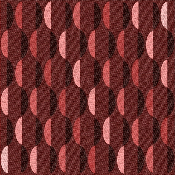 Ahgly Company Indoor Square Patterned Grapefruit Red Area Rugs, 4' Square