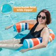 thumbnail image 2 of Sloosh 3 Packs Inflatable Pool Float Noodle Chair, Stripes Inflatable Pool Noodle Sling Floatie, Swimming Pool Floatie Floating Chair for Summer Pool Party,Stripe, 2 of 5