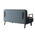 thumbnail image 5 of Convertible Chair Bed, Tri-Fold Sofa Bed with Adjustable Backrest & Pillow, Velvet, Blue Grey, 5 of 10