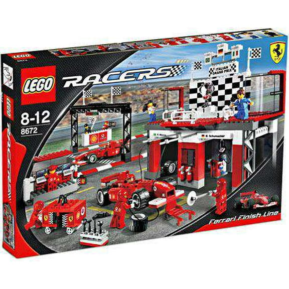 Pre-Owned Racers Ferrari Finish Line Set LEGO 8672 [Damaged Package]
