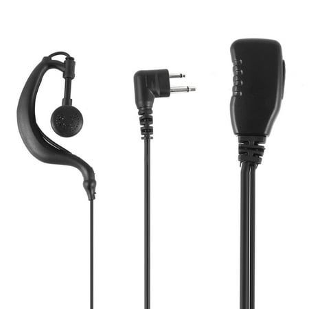 Unique Bargains Black Cable Single Side Ear Hook 2 Pin Earphone Mic for Walkie (Best Way To Unblock Ears)