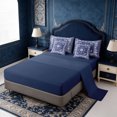 thumbnail image 3 of Erosebridal Navy Bandana 7-Piece Twin Bedding,Nature Art Bedding Comforter Set,Navy Blue Reversible, 3 of 7