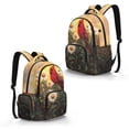 thumbnail image 2 of DISNIMO Cardinal Daisy Print 17 Inch Kids School Backpack for Teen Girls Lightweight Bookbag with Padded Straps for Primary Middle Students, Back to School Supplies, 2 of 7