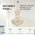 thumbnail image 4 of Crystal Chandelier Light fixtures - Diameter 24 inch, 6 layers of crystal Ceiling Chandeliers, Pendant Lighting for Living Room, Staircase, Foyer, 4 of 10