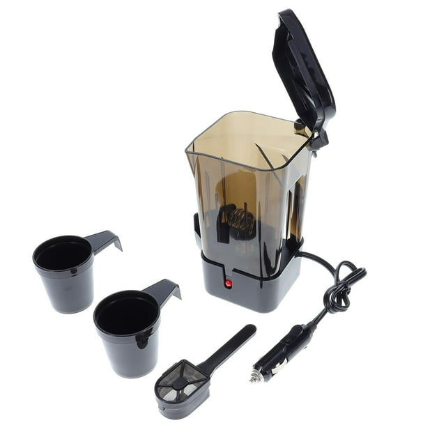 RoadPro 12V 13.5 Onzas Smart Pot II RP5027S - Hervidor Eléctrico de Viaje Hervidor de Agua Portátil para Té Hervidor Eléctrico de CC para Coche, Camión, Furgoneta - Transparente
