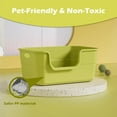 thumbnail image 6 of Large Cat Litter Box with High Sides,Low Entry Cat Litter Pan Tray Kitty Litter Box for Indoor Big & Senior Cats,Anti-Splashing Waterproof Cat Toilet,Tool-Free Assembly,Easy to Clean(Yellow), 6 of 8