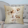 thumbnail image 4 of 18x18 Pillow Covers Set of 2, Brown Ombre Daisy Throw Pillow Covers Decorative Couch Cushion Case, Farmhouse Vintage Floral Botanical Microfiber Square Pillowcases for Bedroom Car Living Room, 4 of 7