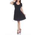 thumbnail image 2 of White Mark Women's Short Sleeve Fit and Flare Dress, 2 of 6