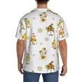 thumbnail image 3 of Kdxio Men's Hawaiian Shirt for Men Short Sleeve Shirt Gnome With Sunflower Summer Casual Holiday Beach Button Down T-Shirts, 3 of 5