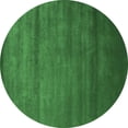 thumbnail image 1 of Ahgly Company Indoor Round Abstract Emerald Green Contemporary Area Rugs, 4' Round, 1 of 4