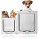 thumbnail image 5 of Puerta abatible con cierre de 4 vías, resistente a la intemperie, puertas para mascotas para interior y exterior, puerta corredera, inserto para puerta de perro, color blanco, 5 of 5