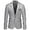 Grey, variant on Fgnfyis Blazer for Men Solid Color Casual Small Suit with Slit for Wedding Banquet Mens Suit Jacket Mens Jacket Blue XXXL