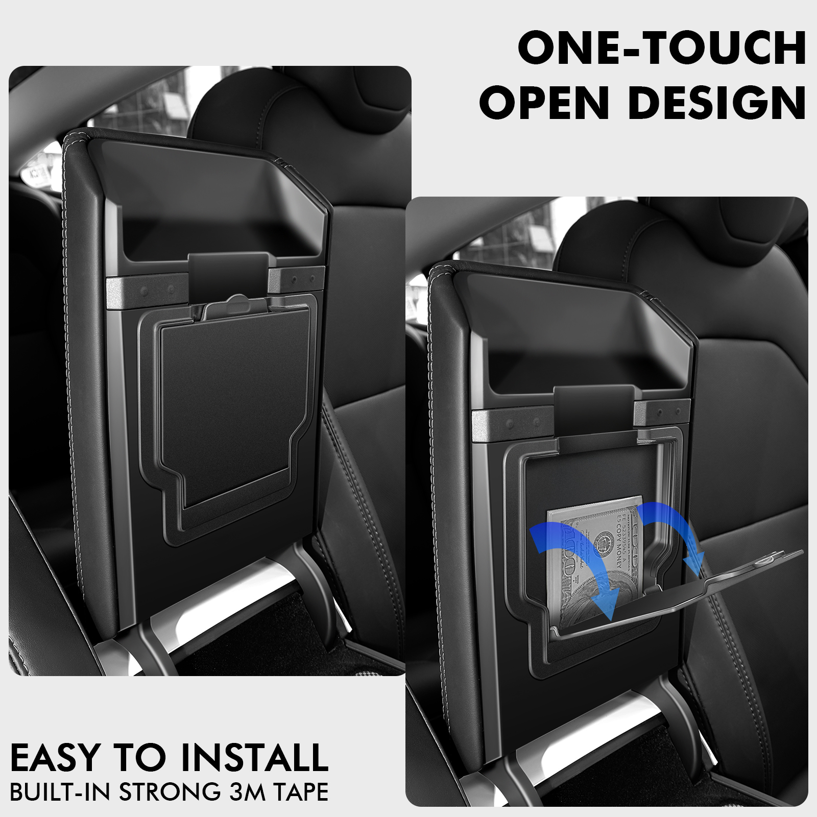 Upgraded Tesla Model 3 Accessories 2025-2024 Highland Center Console Organizer Tray 5PCS for Tesla Model Y Juniper 2025, Hidden Storage Box, Cup Holder & Armrest Drawer Organizer