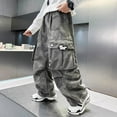 thumbnail image 3 of ZHOUCHANKIDS Boys Cargo Trousers Athletic Pants Chino Trousers Elastic Waist Comfortable Childrens Regular Fit Jogger Pants with Pockets for Active Play (a-Camouflage, 8-9 Years), 3 of 6