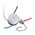 thumbnail image 3 of Interruptor de cadena de 3 velocidades y 4 cables, fácil instalación, accesorio para lámparas de pared, versátil control de luz de pared, interruptor Plata, 3 of 8