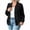 Black, variant on Zipper Jackets for Women Long Sleeve Loose Casual Classic Shirts with Pockets Fall Winter Office Outerwear