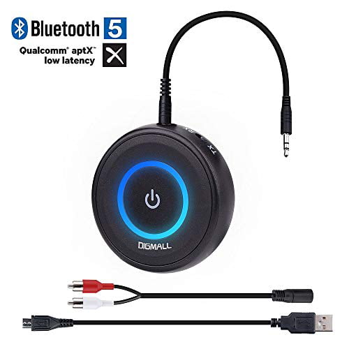 aptX Low Latency for TV Car Stereo Home Audio with Song/Volume Control Golvery Bluetooth V5.0 Transmitter and Receiver Wireless Optical TOSLINK and 3.5mm Aux Adapter Supports 25 Hours Playing 