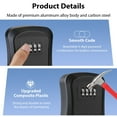 thumbnail image 4 of Venoro 4 Digit Combination Key Lock Box Safe Security Storage Case Organizer Waterproof, 4 of 13