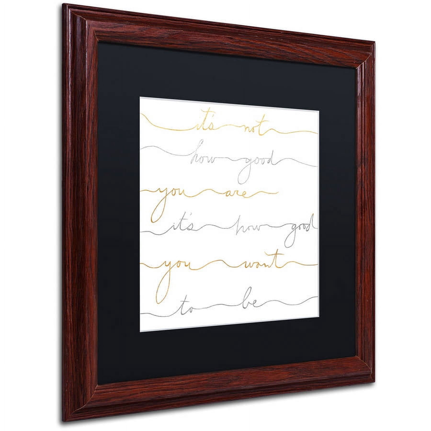 Trademark Fine Art "How Good Silver And Gold" Canvas Art by Lisa Powell Braun, Black Matte, Wood Frame