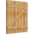thumbnail image 2 of 32 1/4"W X 34"H Timbercraft Six 5 3/8" Boards Joined Board-N-Batten Shutters W/Z-Bar, Rough Sawn Western Red Cedar (Per Pair), 2 of 13