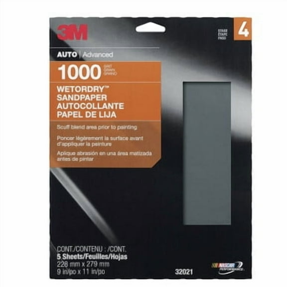 3M 32021, 1000 Grit, Wet or Dry Sandpaper