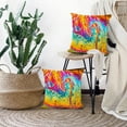 thumbnail image 5 of LALILO Throw Pillow Covers Psychedelic Bubble Light Rainbow Hippie Cushion Cover 18" x 18", 2 Pack, 5 of 6
