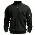 thumbnail image 4 of USNSM Mens Full Zip Sweatshirt Jacket Long Sleeve Fleece Thick Pullover Casual Big and Tall Golf Shirts Outerwear Black L, 4 of 4