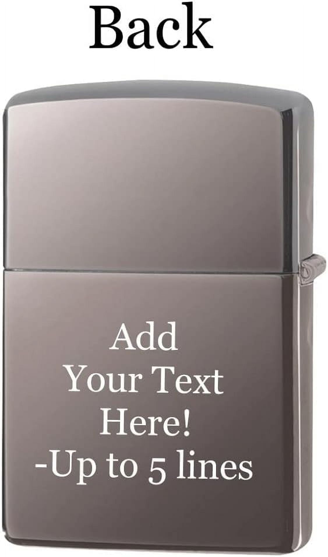 Zippo Lighter - Personalized Custom Message Engraved on Back Armor &nbsp;Geometric Weave Design Windproof Zippo Lighter #49173