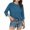Navy, variant on Women's 3/4 Sleeve Round Neck Sweatshirts Solid Color Relaxed Fit Casual Pullover Tops Soft Comfy Shirt for Daily Work Wear