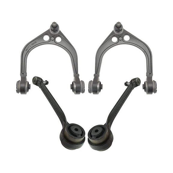 Front Control Arm and Ball Joint Assembly Set 4 Piece - Compatible with 2011 - 2022 Dodge Charger 2012 2013 2014 2015 2016 2017 2018 2019 2020 2021