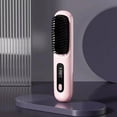 thumbnail image 3 of Fiudx Plancha de Pelo, Cepillo Cerámico de Calentamiento Rápido, Peine de Doble Capa Seguro, Control de Temperatura Ajustable, Peinados Elegantes y Brillantes, Ideal para Viajes, Todo Tipo de Cabello, 3 of 7
