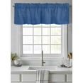 thumbnail image 4 of Valances for Windows Vintage Linen Rod Pocket Cafe Window Treatments Valance Curtains for Kitchen Bathroom Laundry Basement Windows 56"x16", 4 of 9