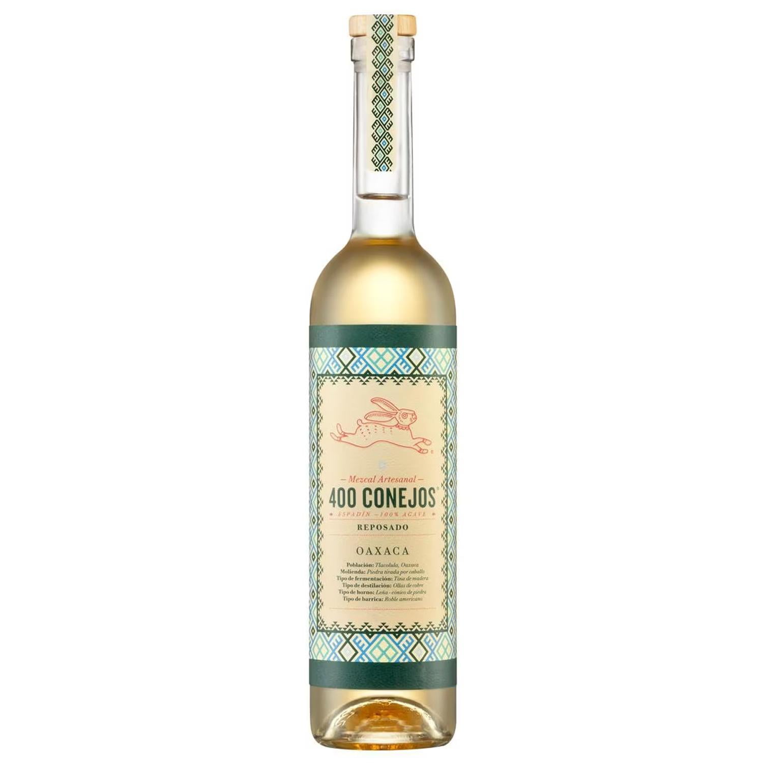 Mezcal artesanal 400 Conejos Oaxaca Espadín Tobalá 750 ml