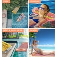 thumbnail image 4 of POZA Inflatable Pool Hammock - Luxurious Confetti-Filled Pool Lounger Float, 4-in-1 Exercise Saddle, Floating Hammock, Floating Pool Chair and Drifter, Hammock Pool Float for Beach, Pool - 56x30 Inch, 4 of 8
