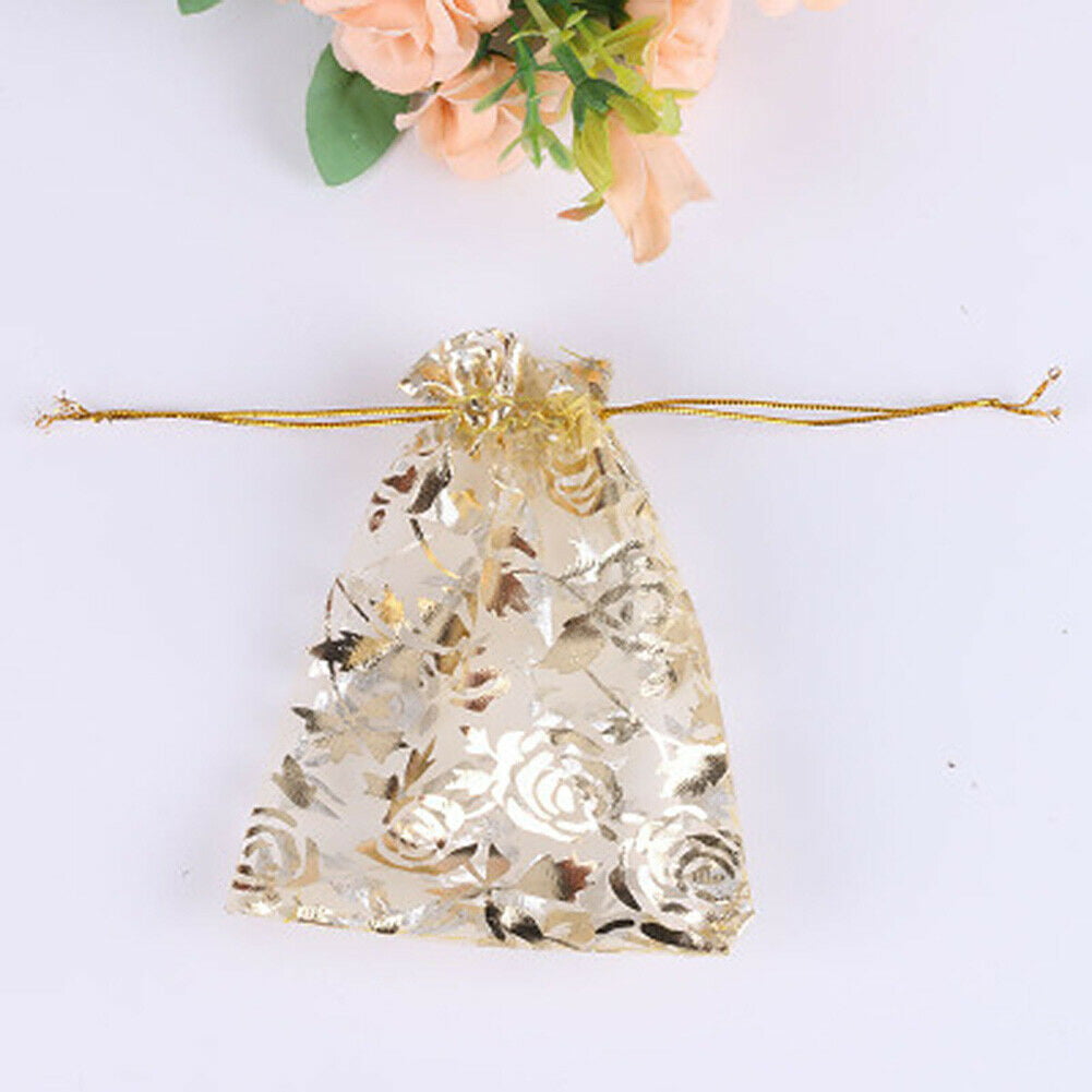 Details about   50/100/200 Sheer Coralline Organza Favor Gift Bags Jewelry Pouches Wedding Party 