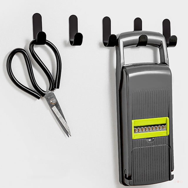unbranded 5Ud Gancho Colgador Pared Aluminio Negro Organizador Multiusos Para Hogar