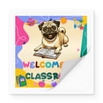 thumbnail image 2 of Welcome to Pug Classroom Teacher Dog Mom Vinyl Sticker Dog Lover Gifts Waterproof Decal Art Decor - 02015, 2 of 5