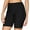 Black, variant on Women Long Board Shorts High Waist Swim Bottom Solid Jammer Swim Shorts