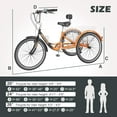 thumbnail image 2 of FICISOG 7 Speed Adult Tricycle for Seniors, 24 Inch Adult Trike with Basket, 3 Wheel Bikes for Adults Women Men, Carbon Steel Cruise Trike for Shopping Picnic, 2 of 8
