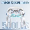 thumbnail image 7 of OasisSpace Adjustable Shower Chair for Inside Shower, 500 lbs, Shower Stool Seat w/ Anti-Slip Rubber, 7 of 7