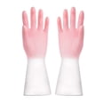 thumbnail image 1 of Gradient Color Kitchen Housework Gloves Clean Durable Laundry Clothes PVC Latex Gloves, 1 of 2