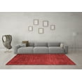 thumbnail image 3 of Ahgly Company Machine Washable Indoor Round Abstract Red Modern Area Rugs, 3' Round, 3 of 4