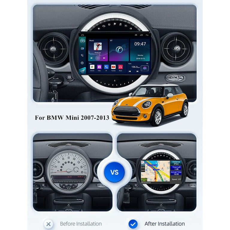 High-Performance Android Car Play GPS Navigation Stereo for BMW Mini Cooper R56 R60 2007-2013 Model, Perfect Upgrade for Infotainment and Driving Experience
