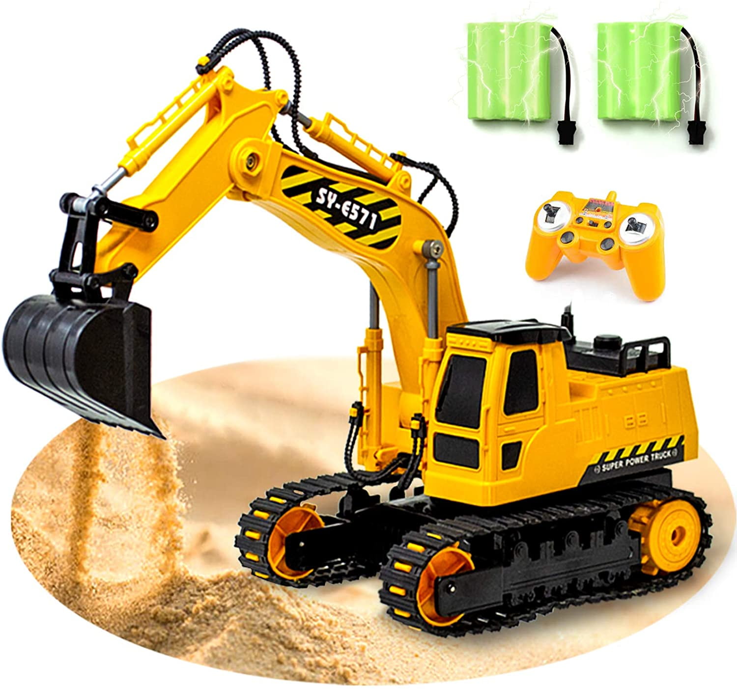 Remote Control Excavator Construction Vehicle Truck Digger RC Car Toy 15 Channel 